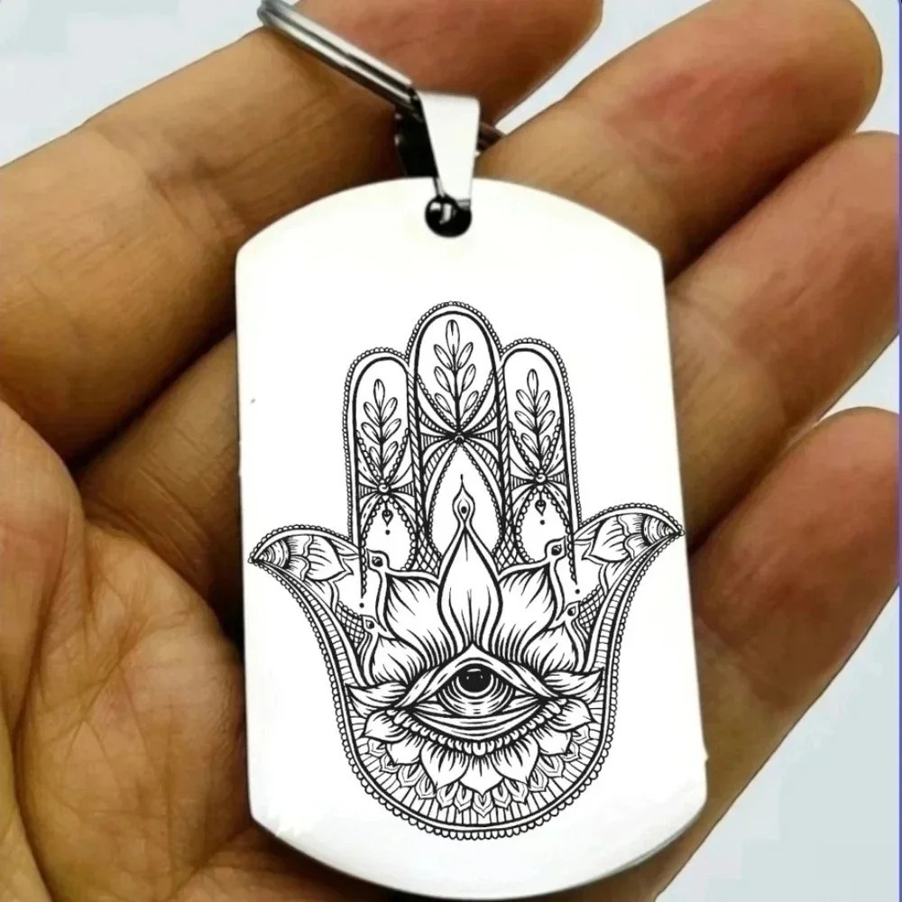 Evil eye fatima Hot hand art keychain